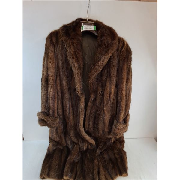 * Women's Full Length Fur Coat - Approx Large Size