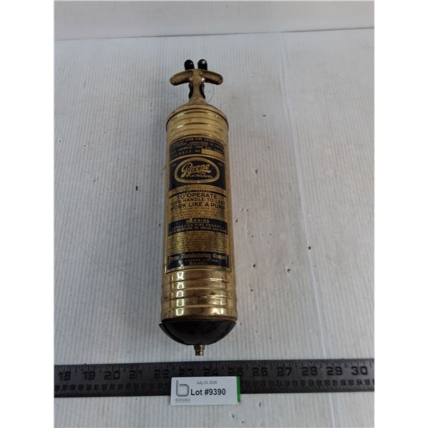 Antique Pyrene Fire Extinguisher w/Wall Mount - 14" Length - Cannot Ship