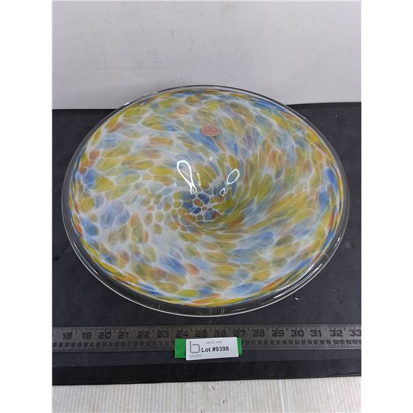 Murano Style Centerpiece Bowl - 15.5" Diameter - Pickup Preferred