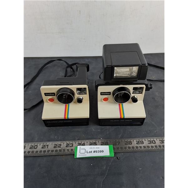 (2) Polaroid "One Step" Instant Cameras, Flash