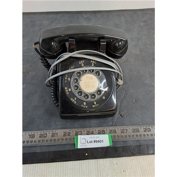 Northern Telecom Black Rotary Telephone
