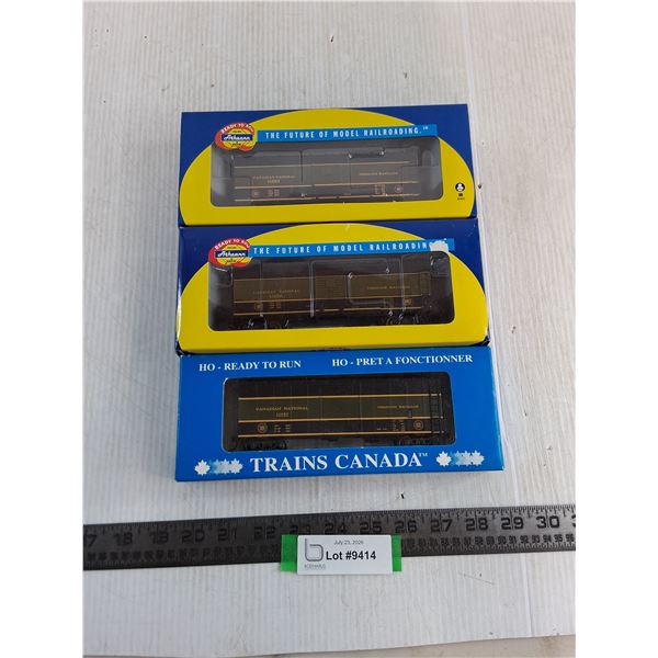 (3) NIB HO "Canadian National" Model Railroad Train Cars