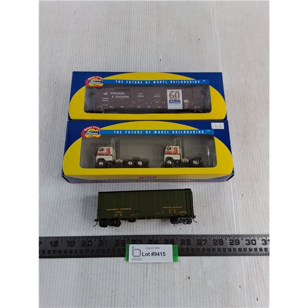 (3) Athearn HO Model Railroad Car Kits - 2-NIB