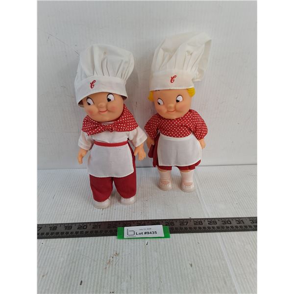 (2) Vintage Campbell's Soup Kid Action Dolls