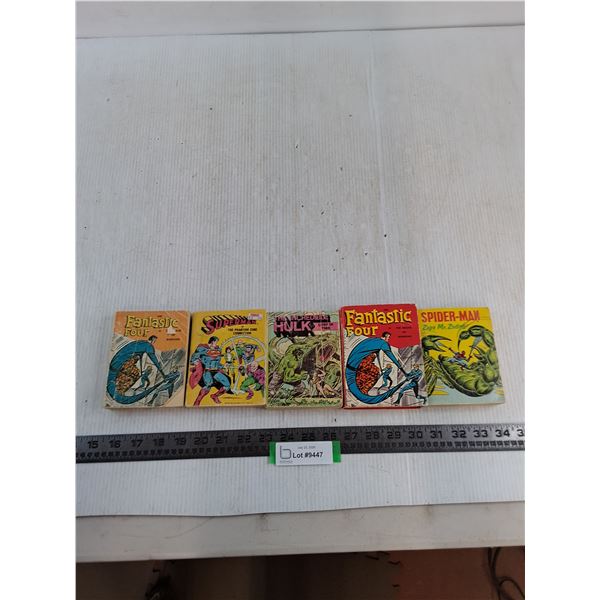 (5) Vintage DC Comics "Big Little Books"
