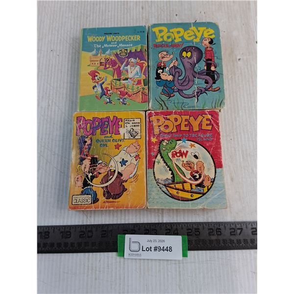(4) Vintage Popeye & Woody Woodpecker "Big Little Books"