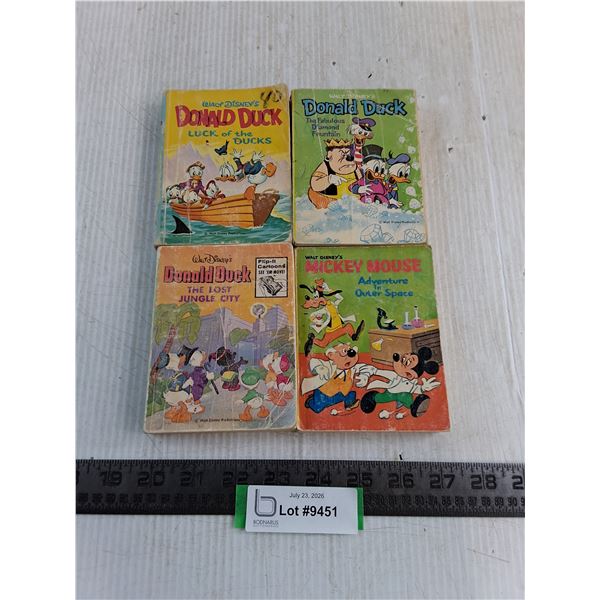 (4) Vintage Donald Duck & Mickey Mouse "Big Little Books"