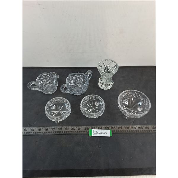 Glass & Crystal Bowls, Dispensers & Vase
