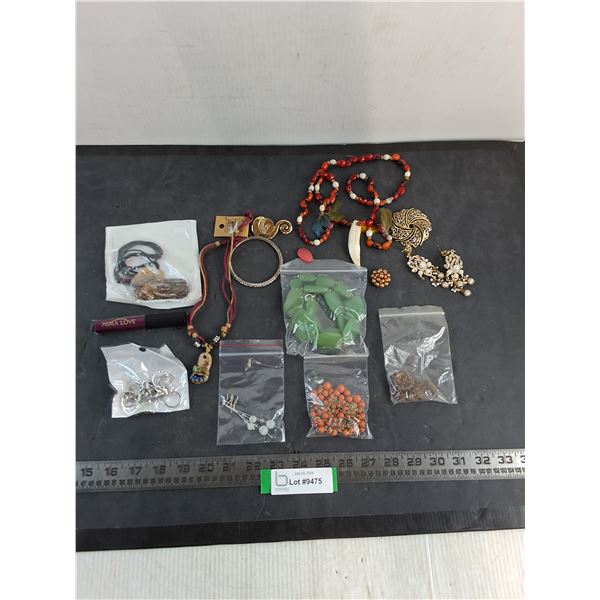 Assorted Costume Jewelry, Lip Gloss