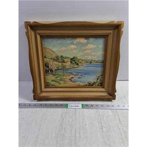 Vintage Oil Painting signed "Eluthi" 16"x15"