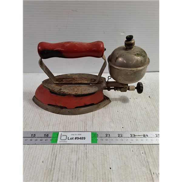 Vintage Coleman Red Gas Iron