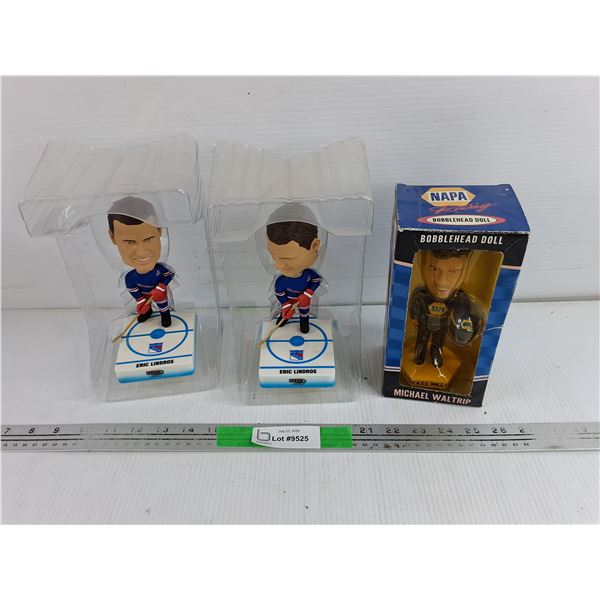 Eric Lindros & Michael Waltrip Bobble Head Figures