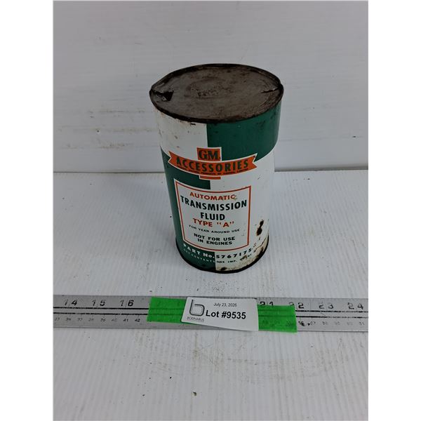 Vintage GM Accessories ATF Type A Can - Empty