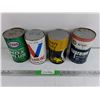 Image 1 : Assorted Vintage Motor Oil Cans - Empty & Sealed, Cannot Ship Full Cans