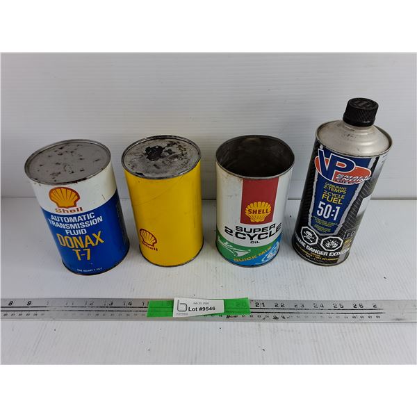 Shell ATF Donax T7 Can, Sealed, Vintage Shell & VP Oil Cans - Empty