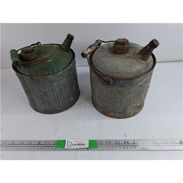 (2) Vintage Oil Cans, Cannot Ship