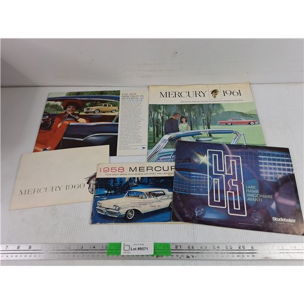 Vintage Mercury & Studebaker Brochures