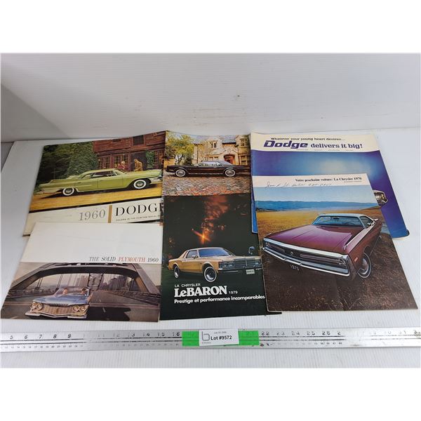 Vintage Dodge, Plymouth & Chrysler Brochures