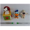 Image 1 : Snoopy Jack in the Box , Pull Cord Donald Toy, Marshmallow Man