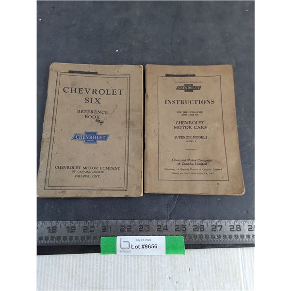 (2) Vintage Chevrolet Instruction Manuals