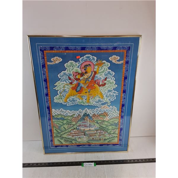 # Framed Oriental Themed Wall Decor - 30" x 23" - Cannot Ship