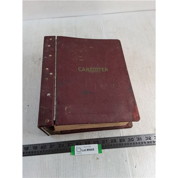 Vintage Carter Carburetor Shop Manual