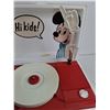 Image 3 : Vintage Sears Mickey Mouse Portable Record Player - Powers On