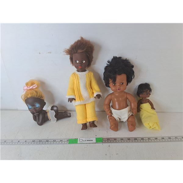 (4) African/Native American Dolls Up to 13"