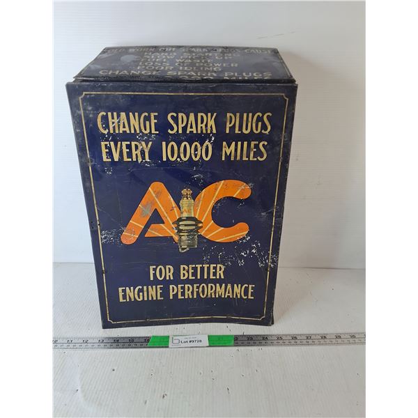 AC Spark Plug Display Cabinet 12" x 7" x 18.5"- Can't Ship