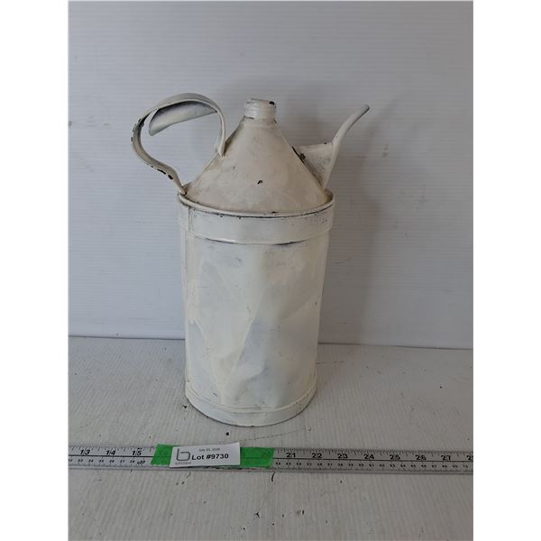 Vintage Galvanized Oil Can 13"