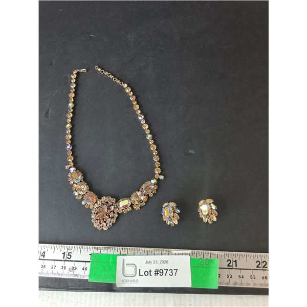 ^ Sherman Jewelry Necklace & Clip on Earrings