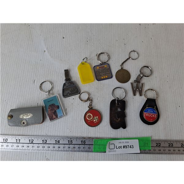 Vintage Keychains- Ford, Chrysler, Misc.