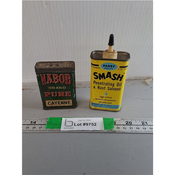 Nabob Pure Cayenne & Smash Penetrating Oil- Appear to have Contents, Can't Ship