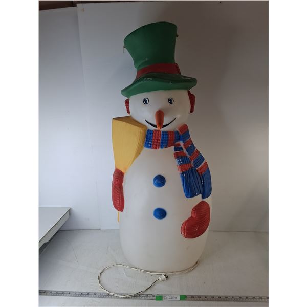 Plastic Blowmold Lightup Snowman 41"- Can't Ship