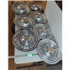 Image 1 : (7) 1958/59 Cadillac Hubcaps 16.5" Outer Diameter