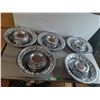 Image 1 : (5) 1956 Cadillac Hubcaps Approx. 16" Outer Diameter