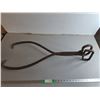 Image 1 : Vintage Cast Iron Ice Block Tongs 35.5"- Can't Ship