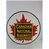 Image 2 : # Vintage Metal Double-Sided "Canadian National Railways" Sign - 30" Diameter