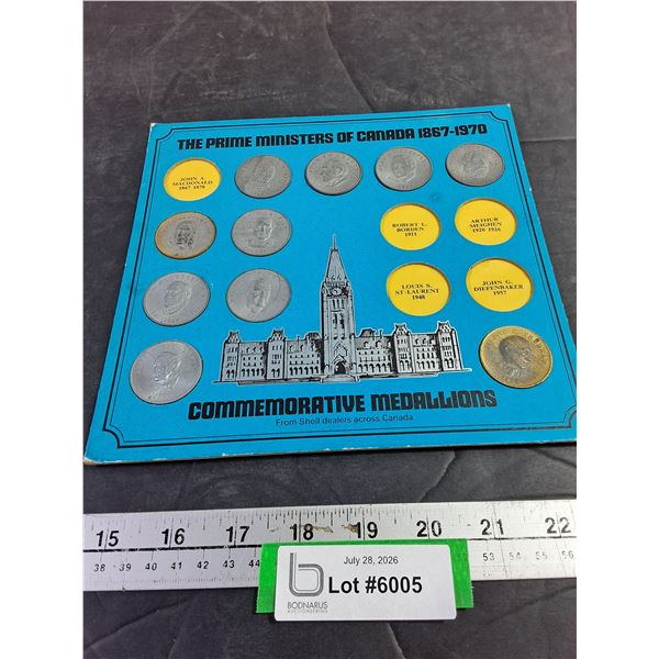 The Prime Ministers of Canada 1867-1970 Commemorative Medallions, Cannot Authenticate