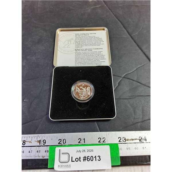 1998 Sterling Silver 50 Cent Piece, Cannot Authenticate