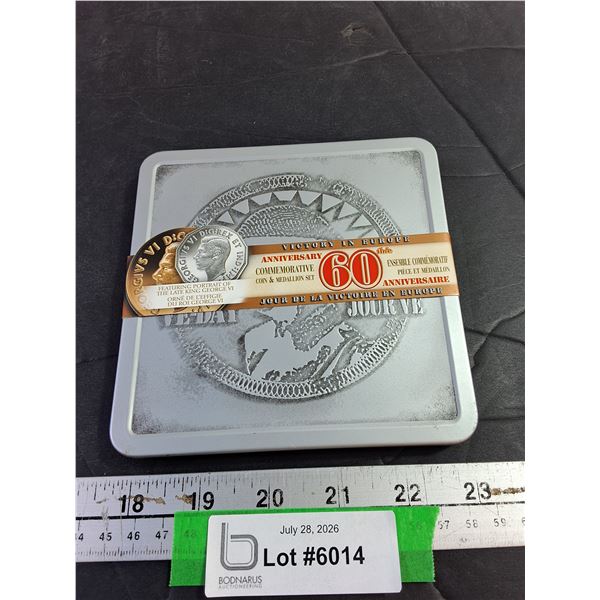 60th Anniversary of VE-Day Coin and Medallion Set, Cannot Authenticate