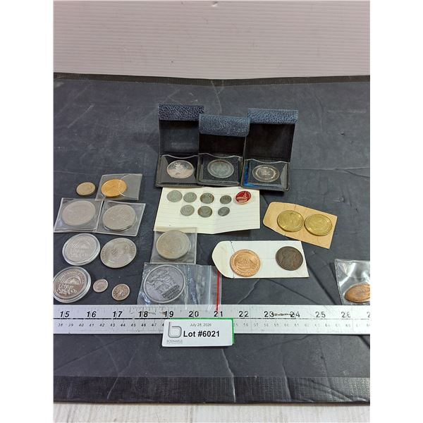 Assorted Coin and Token Collection