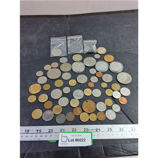 Assorted Coin and Token Collection