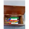 Image 4 : Pencil and Stamp Box w/ Pencils/Markers