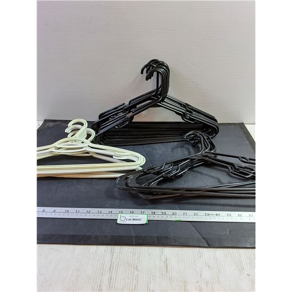 Assorted Clothing Hangers - Black and White