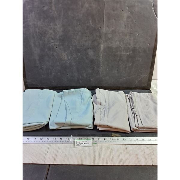 Regular Sized Blue Pillow Cases (2), Regular Sized Beige Pillow Cases (2)
