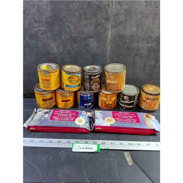 Assorted Stain/Finishes, Gray and White Modeling Clay, Pickup Only