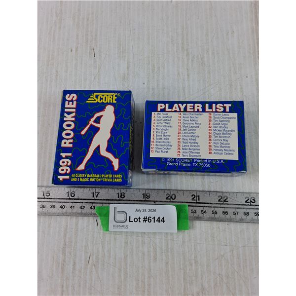 Score 1991 Rookie Cards Baseball MLB