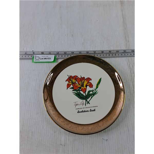 Tiger Lily Saskatoon Commemorative Plate