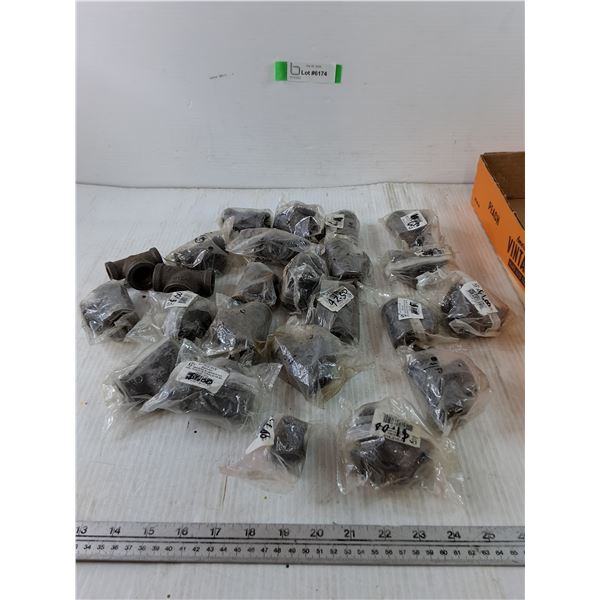 Assorted Metal Pipe T Fittings